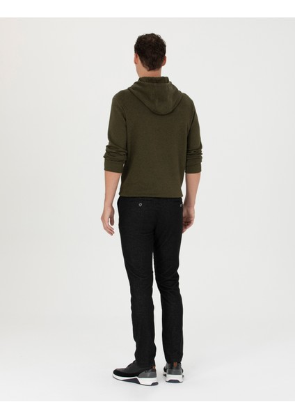 Erkek Siyah Slim Fit Kanvas Pantolon 50278130-VR046 fırsatları