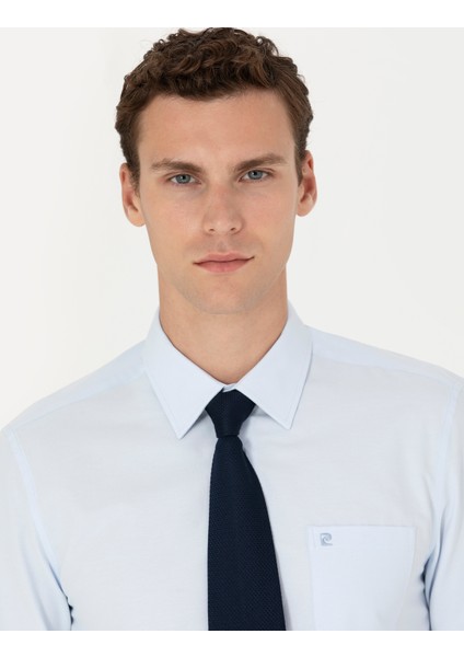 Erkek Açık Mavi Regular Fit Uzun Kollu Basic Gömlek 50277763-VR003