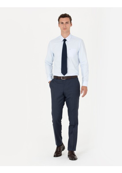 Erkek Açık Mavi Regular Fit Uzun Kollu Basic Gömlek 50277763-VR003