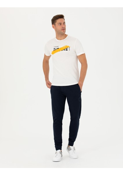Erkek Ekru Slim Fit Tişört 50272503-VR019