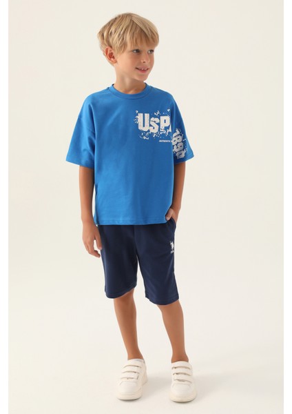 U.S. Polo Assn. Erkek Çocuk Kobalt Pijama Takım 50291600-VR077