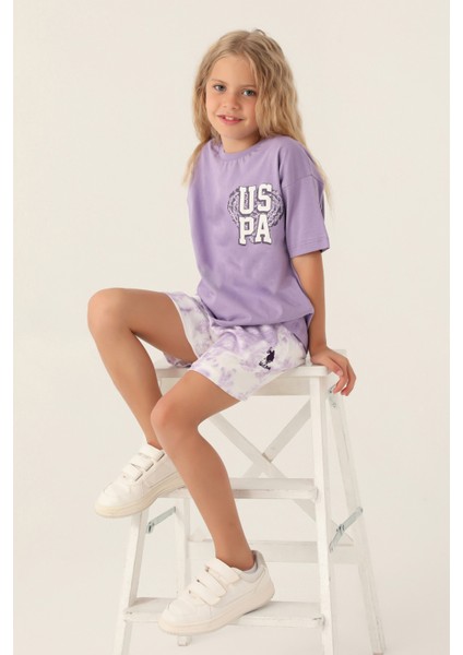 U.S. Polo Assn. Kız Çocuk Lila Pijama Takım 50290945-VR034