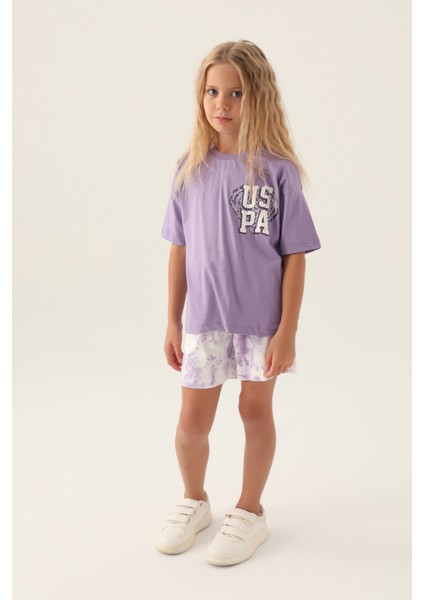 U.S. Polo Assn. Kız Çocuk Lila Pijama Takım 50290945-VR034