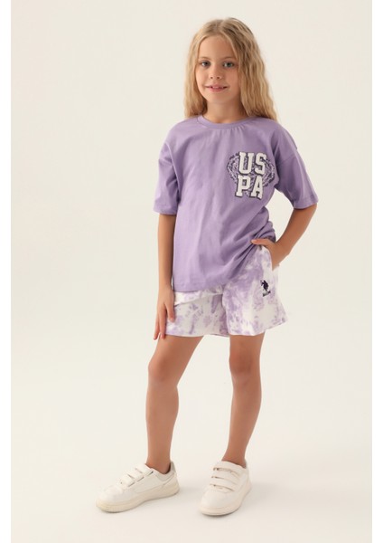 U.S. Polo Assn. Kız Çocuk Lila Pijama Takım 50290945-VR034