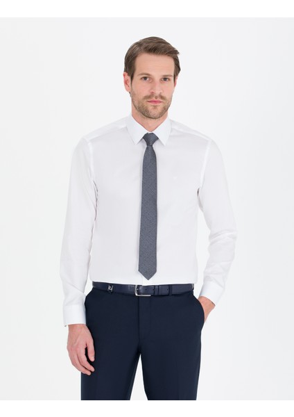 Erkek Beyaz Slim Fit Uzun Kollu Klasik Gömlek 50268201-VR013 modelleri