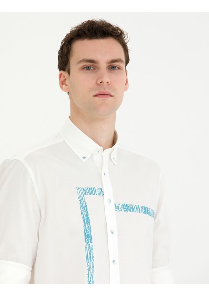 Erkek Aqua Regular Fit Uzun Kollu Gömlek 50265593-VR007 fiyatları