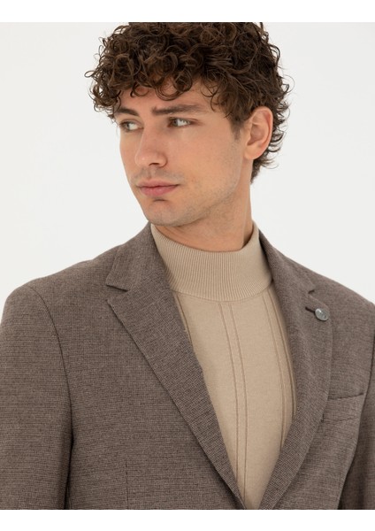 Erkek Kahverengi Slim Fit Ceket 50276546-VR029 fiyatları