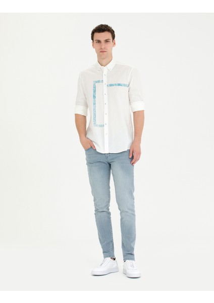 Erkek Aqua Regular Fit Uzun Kollu Gömlek 50265593-VR007 fırsatları