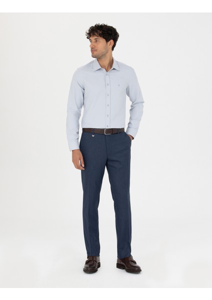 Pierre Cardin Erkek Gri Slim Fit Uzun Kollu Gömlek 50277784-VR024