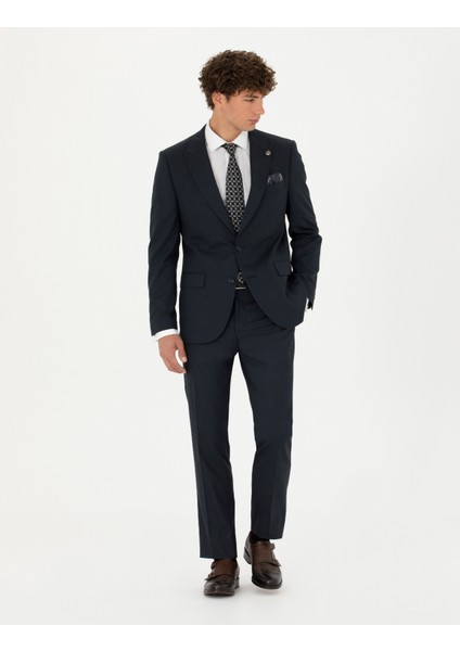 Erkek Lacivert Slim Fit Takım Elbise 50274387-VR033