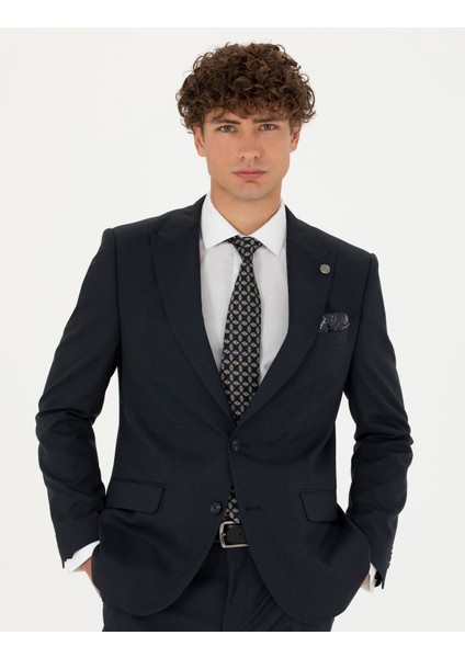 Erkek Lacivert Slim Fit Takım Elbise 50274387-VR033 fırsatları