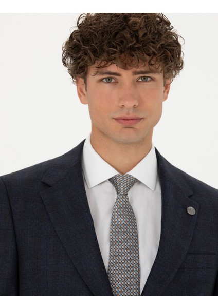Erkek %100 Yün Lacivert Slim Fit Takım Elbise 50274246-VR033 fiyatları