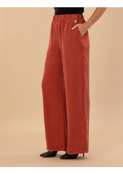 Kadın Kiremit Kupro Kumaş Loose Fit Pantolon 50273100-VR031 fiyatları