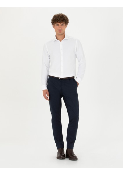 Pierre Cardin Erkek Beyaz Slim Fit Uzun Kollu Gömlek 50275517-VR013