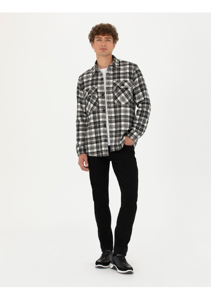 Erkek Siyah Oduncu Oversize Gömlek 50274651-VR046