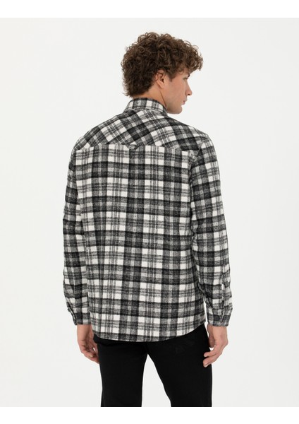 Erkek Siyah Oduncu Oversize Gömlek 50274651-VR046
