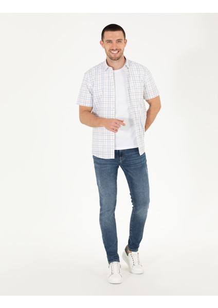 Erkek Tarçın Regular Fit Kısa Kollu Gömlek 50265006-VR191