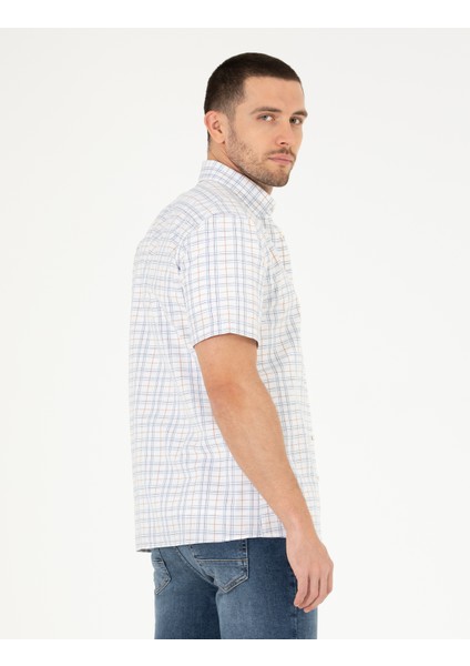 Erkek Tarçın Regular Fit Kısa Kollu Gömlek 50265006-VR191