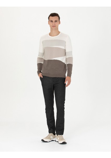 Erkek Antrasit Slim Fit Kanvas Pantolon 50278130-VR006