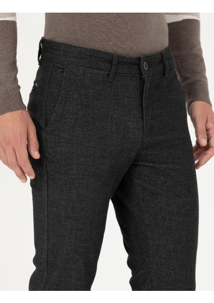 Erkek Antrasit Slim Fit Kanvas Pantolon 50278130-VR006 indirimleri