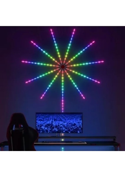 LED Işık Şeridi Akıllı Fişek Gökkuşağı Renkli USB Müzik Uygulama Kontrolü LED Şerit Işık USB Rgb Peri Lambası Ev Dekor Uzaktan Kumanda Festival Oturma Odası Ev Partisi