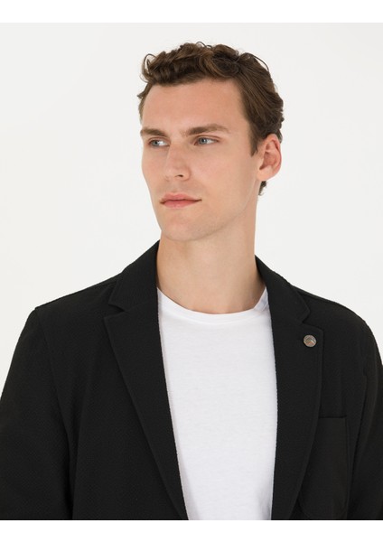 Erkek Siyah Ekstra Slim Fit Blazer Ceket 50269735-VR046