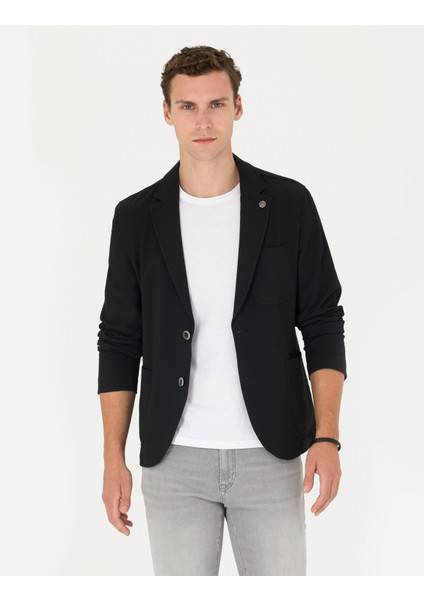 Erkek Siyah Ekstra Slim Fit Blazer Ceket 50269735-VR046