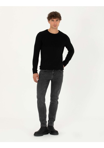 Erkek Antrasit Slim Fit Jean Pantolon 50274370-VR006