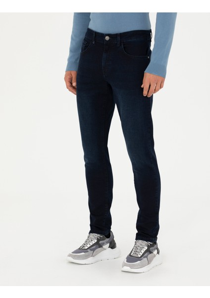 Erkek Lacivert Slim Fit Jean Pantolon 50276526-VR033 fiyatları