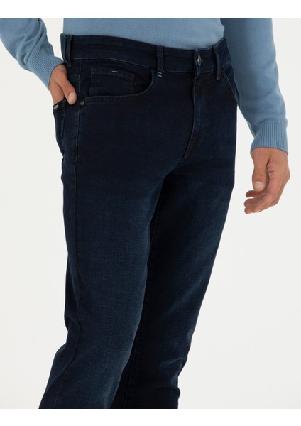 Erkek Lacivert Slim Fit Jean Pantolon 50276526-VR033 indirimleri