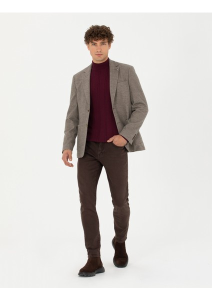 Erkek Bej Slim Fit Ceket 50276546-VR011