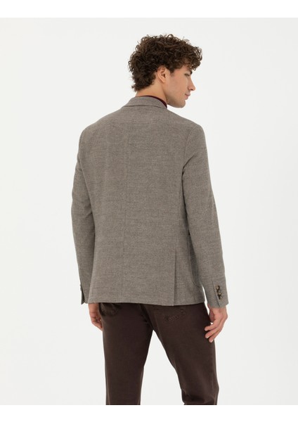 Erkek Bej Slim Fit Ceket 50276546-VR011