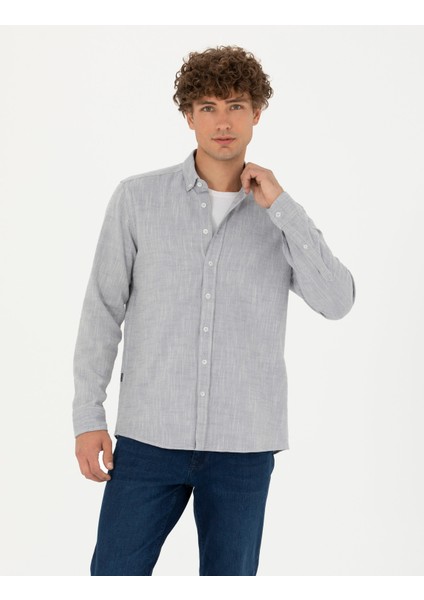 Erkek Mavi Regular Fit Uzun Kollu Gömlek 50278180-VR036 modelleri