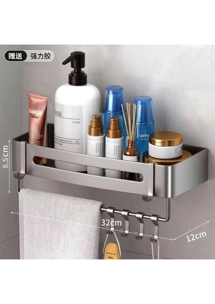 Dikdörtgen Havlu Askısı Stili Taupe Banyo Rafları Köşe Raf Duvara Monte Banyo Sabunu Çeyiz Raf Banyo Şampuanı Tutucu Banyo Aksesuarları (Yurt Dışından)