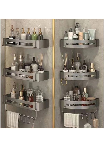 Dikdörtgen Havlu Askısı Stili Taupe Banyo Rafları Köşe Raf Duvara Monte Banyo Sabunu Çeyiz Raf Banyo Şampuanı Tutucu Banyo Aksesuarları (Yurt Dışından) fiyatları