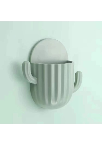 A-Açık Yeşil Tarzı Diş Fırçası Tutucu Banyo Aksesuarları Kaktüs Depolama Rafı Tıraş Makinesi Organizatör Duvar Kendinden Yapışkanlı Depolama Drenaj Raf Prateleiras (Yurt Dışından)