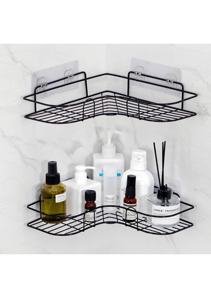 Açık Gri Tarzı Banyo Rafı Mutfak Düzenleyici Raflar Köşe Çerçeve Demir Duş Depolama Rafı Şampuan Tutucu Banyo Aksesuarları (Yurt Dışından)