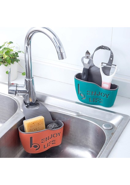 Turuncu Bir Stil Mutfak Lavabo Drenaj Sepeti Asılı Çanta Musluk Sünger Depolama Rafı Sebze Yıkama Lavabo Punch-Ücretsiz Depolama Asılı Sepet (Yurt Dışından) fiyatları
