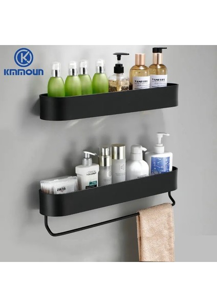 48CM Havlu Barı Mat Stil Siyah Mat Banyo Rafı Şampuan Rafı Mutfak Depolama Tutucu Havlu Çubuğu Uzay Alüminyum Mutfak Rafı Kmmoun (Yurt Dışından) fiyatları