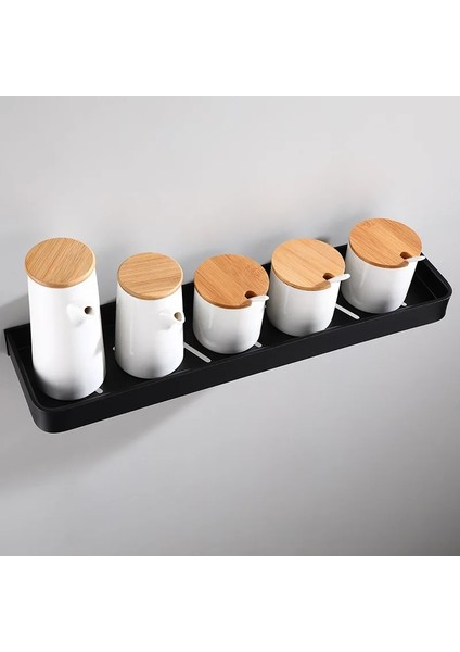 5 Kanca Stiliyle 40CM Banyo Rafı Banyo Duş Rafı Alüminyum Siyah Banyo Köşe Rafı Duvara Monte Siyah Alüminyum Mutfak Depolama Tutucusu (Yurt Dışından) fiyatları