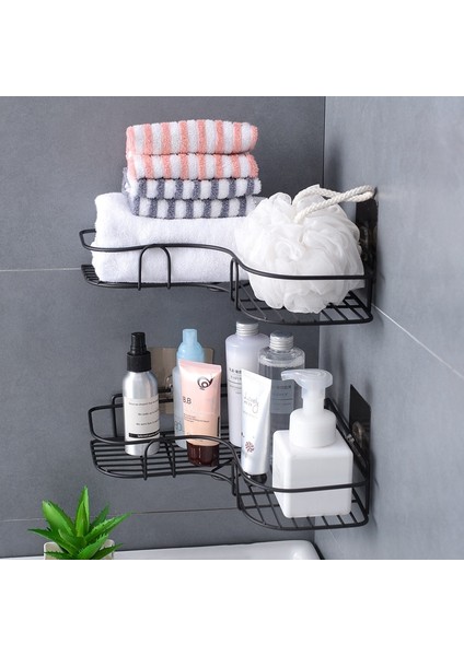 Açık Gri Tarzı Weroom Banyo Rafı Yumruksuz Tripod Mutfak Aksesuarları Rulman Kapasitesi 8 kg Depolama Rafları Vantuz Organizatör ile Raf (Yurt Dışından)
