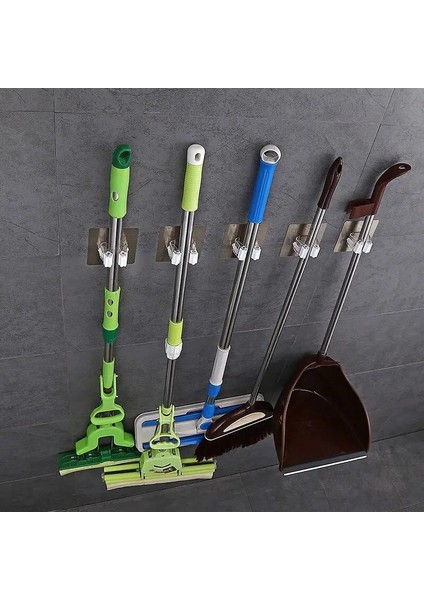 Beyaz 6 Adet Tarzı Et Yapışkanlı Çok Amaçlı Duvara Monte Paspas Organizatör Tutucu Rackbrush Süpürge Askı Kancası Mutfak Banyo Güçlü Kancalar (Yurt Dışından) modelleri