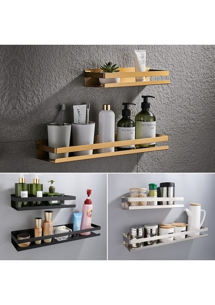 Altın 20CM Tarzı Banyo Aksesuarları cm Modern Mat Siyah Altın Banyo Köşe Rafları Mutfak Duvar Rafı Duş Banyo Şampuan Depolama Rafı (Yurt Dışından) fiyatları