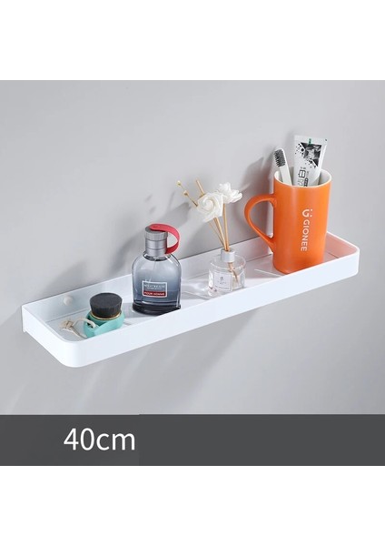 40CM Tarzı Beyaz Uzay Alüminyum Banyo Rafları Tek Katmanlı Raf Şampuan Rafı Mutfak Rafı Banyo Rafı (Yurt Dışından)