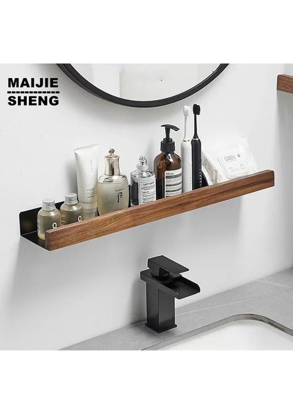 Beyaz 30CM Tarzı Banyo Rafı Duvara Monte Duş Odası Tuvalet Iskandinav Tarzı Raf Kozmetik Depolama Mutfak Çok Amaçlı Raf Masif Ahşap (Yurt Dışından) modelleri