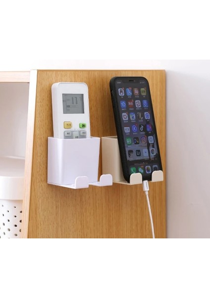 Gri Tarzı 1 Adet Cep Telefonu Şarj Tutucu Braketi Duvara Montaj Standı Yapışkanlı Dayanıklı Soket Raf Depolama Desteği Askı Akıllı Telefon Için (Yurt Dışından) fiyatları