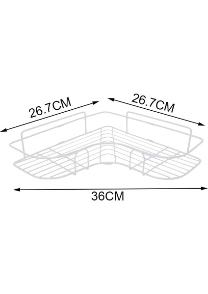 Beyaz Kancasız Stil Banyo Rafı Mutfak Düzenleyici Raflar Köşe Çerçeve Demir Duş Rafı Depolama Rafı Şampuan Tutucu Banyo Aksesuarları Için (Yurt Dışından)