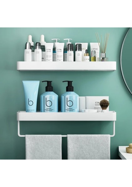 30CM Tek Beyaz Stil Siyah Beyaz Banyo Raf Şampuan Tutucu Mutfak Depolama Rafı Banyo Donanım Uzay Alüminyum Duş Odası Aksesuarı (Yurt Dışından) indirimleri