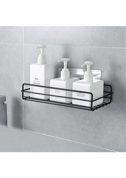 Siyah Bir Tarz Banyo Rafı Duş Rafları Şampuan Tutucu Kozmetik Raf Sepeti Köşe Duvara Monte Mutfak Depolama Aksesuarları Ev Düzenleyici (Yurt Dışından) fiyatları