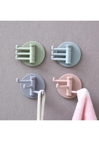 Iskandinav Mavisi Tarzı Döner Kanca Çok Amaçlı Mutfak Traceless Banyo Duvar Rafı Tırnaksız Kanca Kanca Havlu Askısı (Yurt Dışından) fiyatları